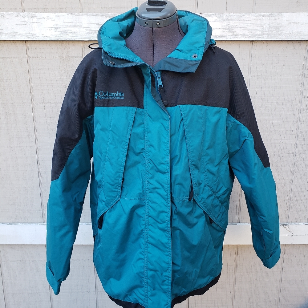 Vintage Women's Columbia Colorblock Thick Winter Ski Snowboard Jacket Medium M
